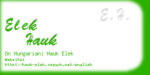 elek hauk business card
